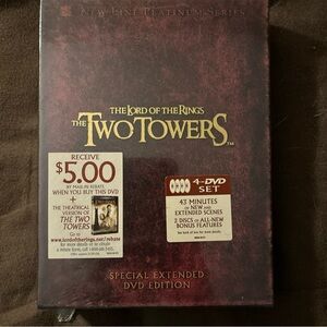 The Lord of the Rings: The Two Towers (DVD, 2003, 4-Disc Set **NEW** Sealed
